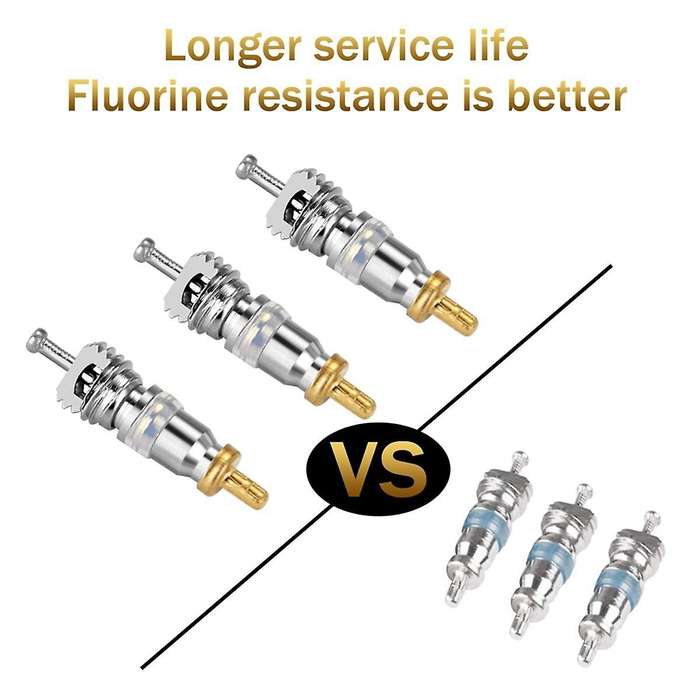 Hvac Valve Core Removal Tool, Valve Core Remover with Valve Cores, Nuts and R410 R32 Adapters, for R