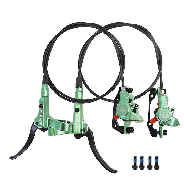 Hydraulic Disc Brake Calipers Rotor Front Left/Right Rear 800/1400mm Oil Pressure Disc Brake Set,Gre