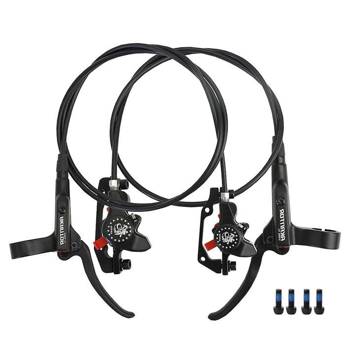 Hydraulic Disc Brake Calipers Rotor Front Left/Right Rear 800/1400mm Oil Pressure Disc Brake Set,Bla