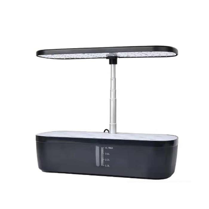 Hydroponics Growing System 12 Pods Indoor Herb with Led Grow Light Smart Planter Black EU Plug
