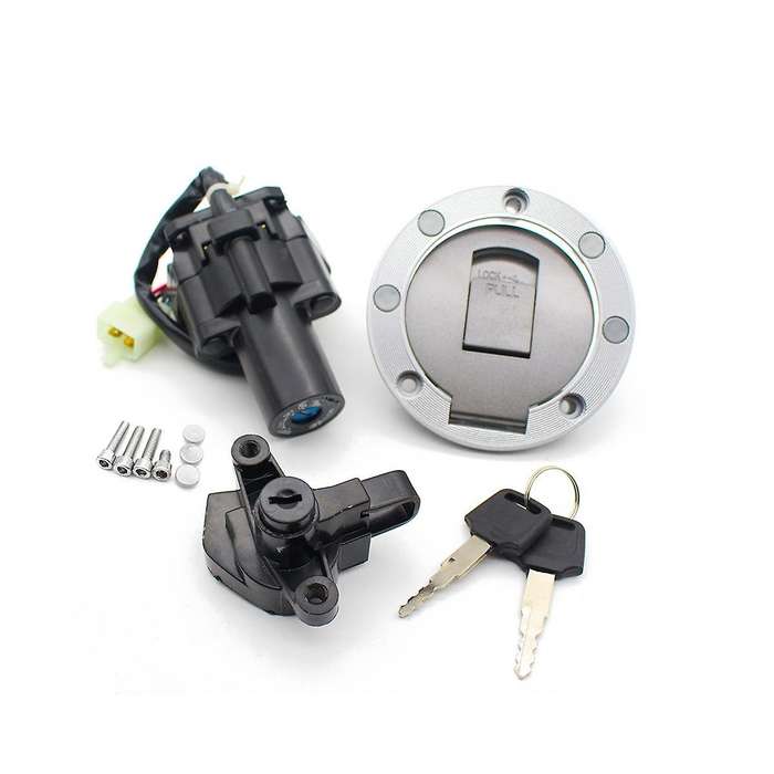 Ignition Switch Fuel Tank Cap Cover Lock Set with Keys for Yzf600r Yzf1000r Xjr 1200 Xjr1300 Xjr400