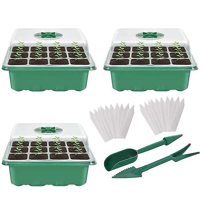 Indoor Greenhouse Cultivation Kit Greenhouse Seedling Tray Small Potted Plants with Gardening Tools