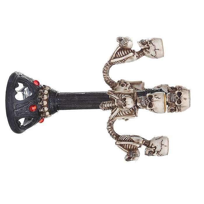 Indoor Halloween Decoration Resin Skull Candle Holder Home Office Bar Decoration Halloween Haunted H