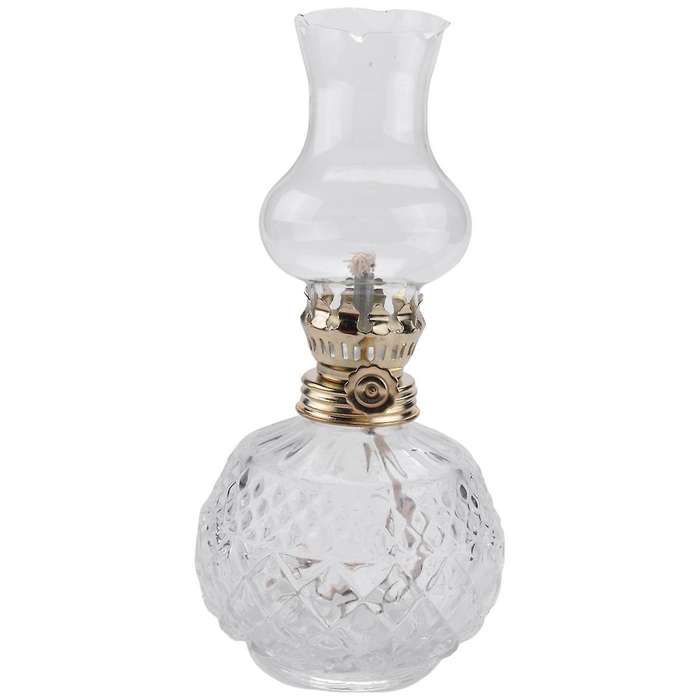 Indoor Oil Lamp,classic Oil Lamp with Clear Glass Lampshade,home Church Supplies