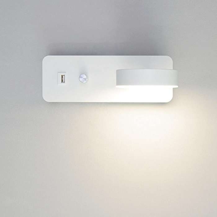 Indoor Led Wall Lamps 9W Dimming Wall Lamp with USB Charge Bedroom Living Room Nordic Modern Bedside