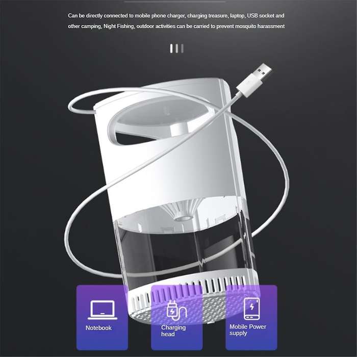 Indoor Mosquito Traps USB Electronic Mosquito Lamp Bulb,Fly Traps Patio Insects Mosquito Zapper for