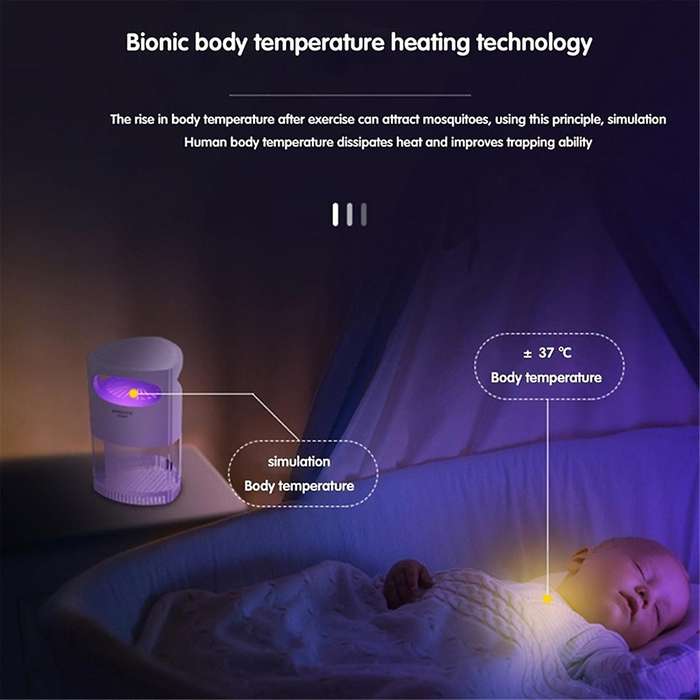 Indoor Mosquito Traps USB Electronic Mosquito Lamp Bulb,Fly Traps Patio Insects Mosquito Zapper for