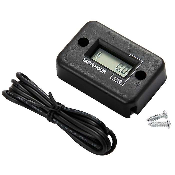 Inductive Digital RPM Tach Hour Meter Tachometer 2/4 STROKE for Motorcycle Jet Ski Boats Forklift Tr