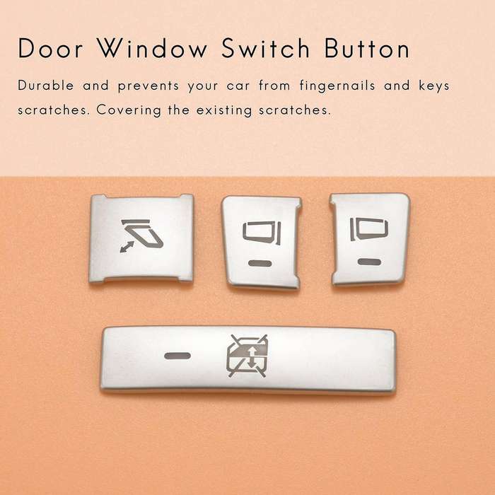 Inner Door Armrest Window Switch Button Trim Cover Sticker for ML GL C E G Class W204 W212 W246 W166