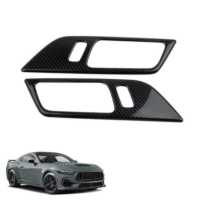 Inner Door Handle Panel Cover Trim for 2024 Accessories Carbon Fiber ,Without Memory Seat Button