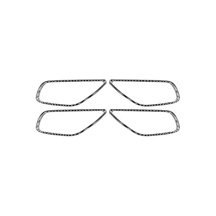 Inner Door Handle Frame Trim Decoration Soft Carbon Fiber for Axela 2017 2018 Accessories
