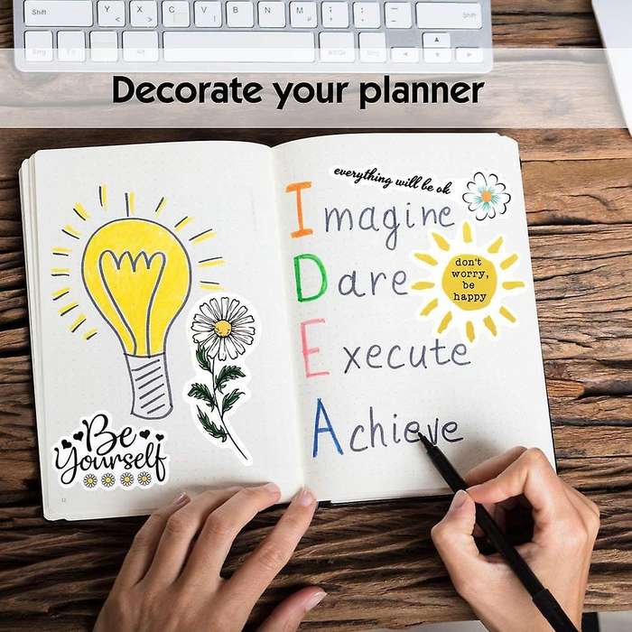 Inspirational Stickers for Hydro Flasks,50 Pcs Motivational Stickers for Teens,girls.waterproof Pvc