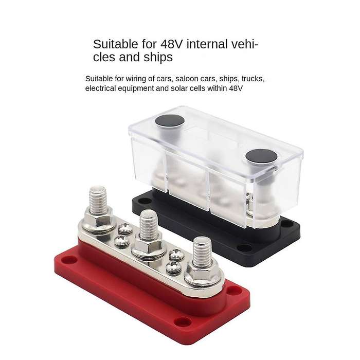 Install the Power Distribution Terminal Block 48V 300A Perfect for Cars Trucks RVs Marine Boats Sola