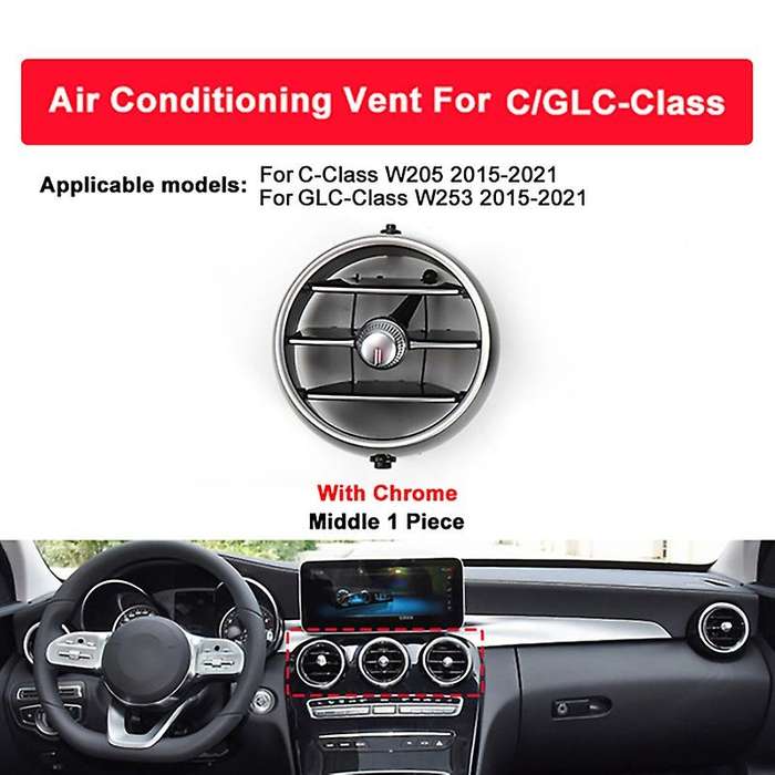 Instrument Desk Air Conditioning Middle Outlet Tuyere A/C Folding Fittings for C Class W205 GLC W253