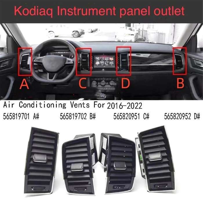 Instrument Panel Left Air Conditioning Outlet Air Conditioning Vents for 2016-2022 565819701 A