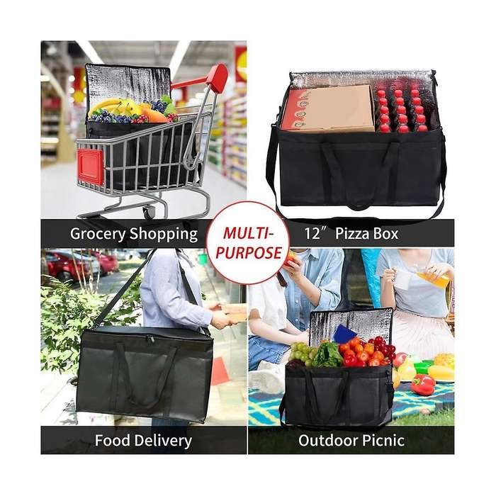 Insulated Food/pizza Delivery Bag Insulated Grocery Reusable Shopping Bags Insulated Cooler Bags