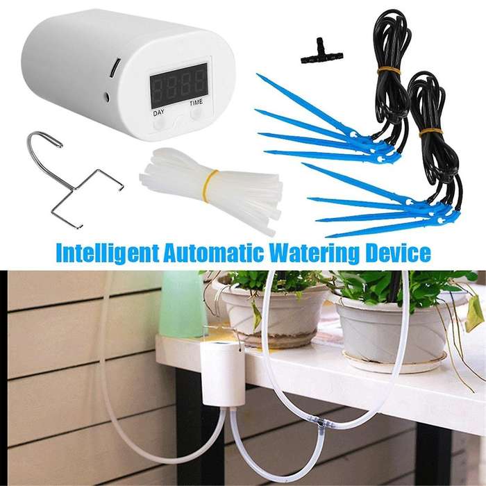 Intelligent Automatic Flower Watering Machine Lazy Flower Watering Device Timed Potted Garden Green