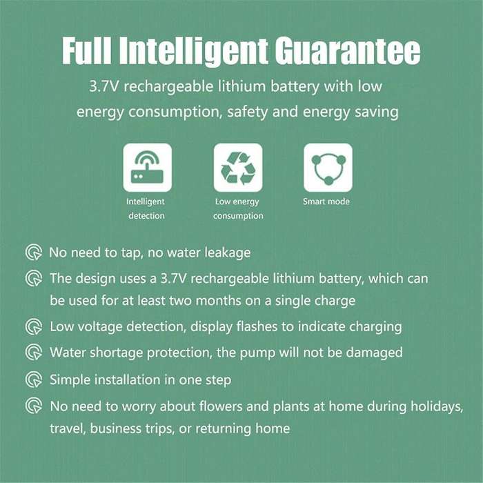 Intelligent Automatic Flower Watering Machine Lazy Flower Watering Device Timed Potted Garden Green
