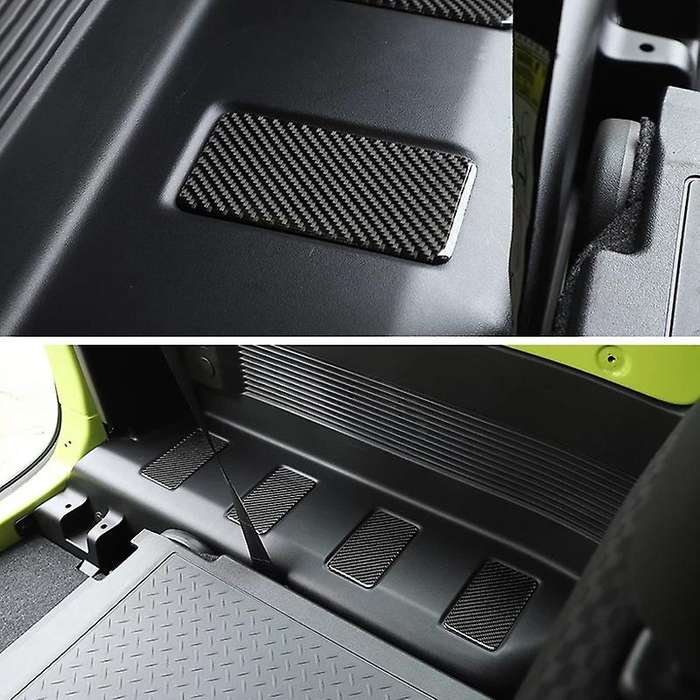 Interior Mouldings Carbon Fiber Car Rear Row Both Sides Decoration Cover Stickers for Jimny 2019+ Bl