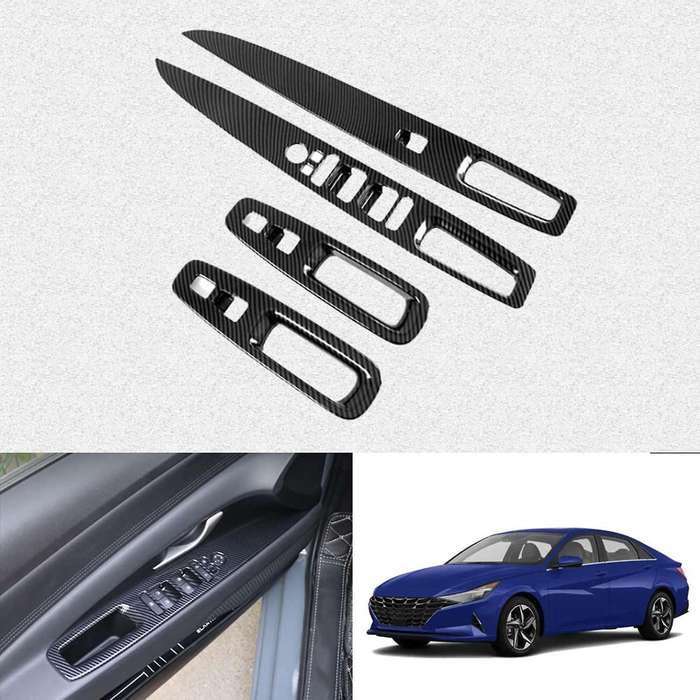 Interior Window Control Panel Armrest Cover Molding Door Lock Switch Trim Automobile for 2021 2022