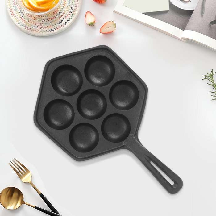 Iron Nonstick StuffedPancake ,Munk/Aebleskiver,House Iron Griddle for Various Spherical Food
