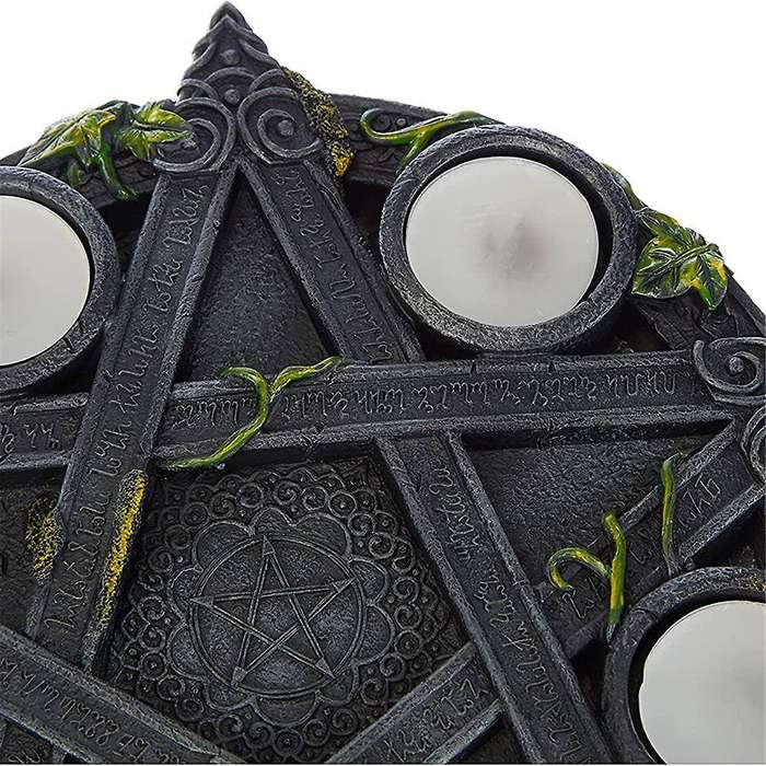 Ivy Plate Retro Candlestick Ornaments, Five-Pointed Star Candlesticks, Tarot Ornaments, Resin Craft