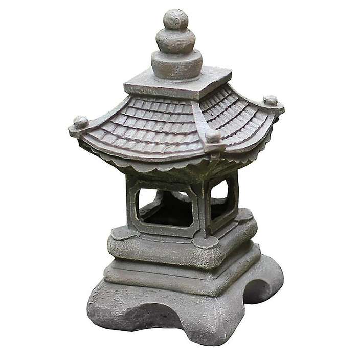 Japanese Style Courtyard Decoration Resin Solar Lamp Palace Lanterns Landscape Lights Home Gardenin