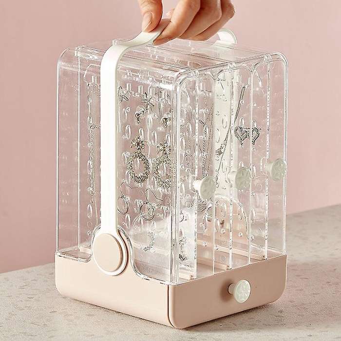 Jewelry Box Earrings Shelf Earrings Storage Box Transparent Display Box Dustproof Princess Jewelry