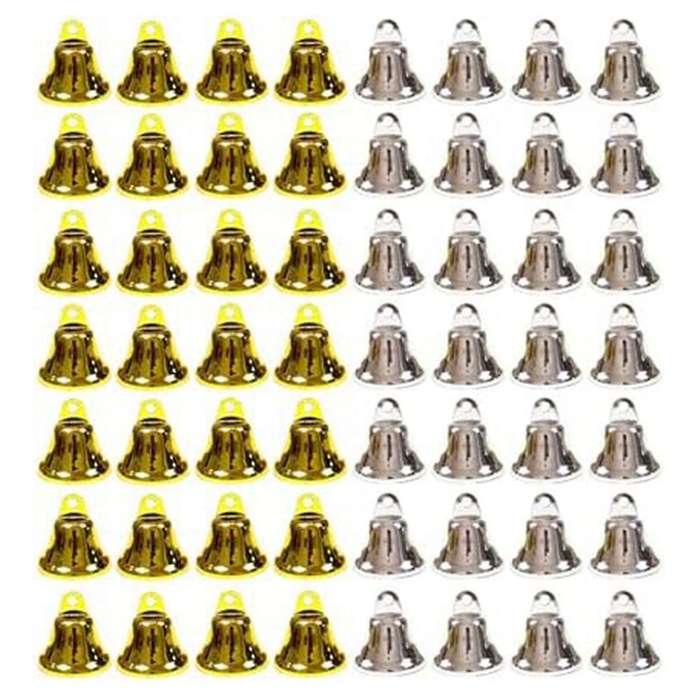 Jingle Bells, 56 Pcs Bells for Crafts, 1.2inch Vintage Craft Bells, Mini Bells for Wind Chime , (go