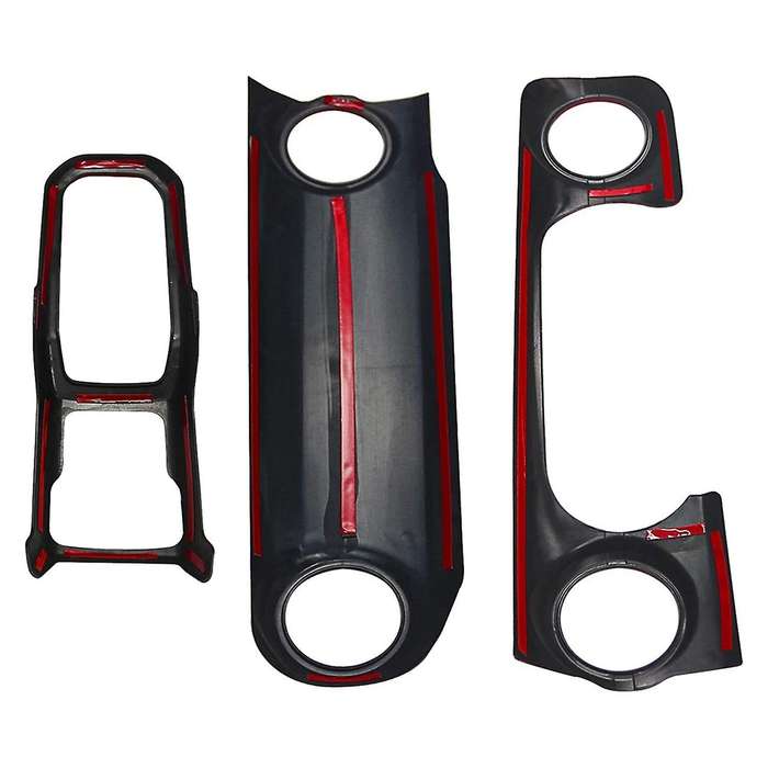 JL Center Console Panel Dashboard Cover Trim for Wrangler JL 2018-2021/ JT 2020 Accessories (Red)