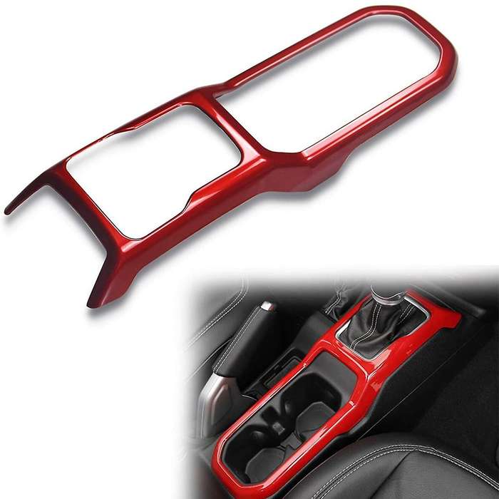 JL Center Console Panel Dashboard Cover Trim for Wrangler JL 2018-2021/ JT 2020 Accessories (Red)