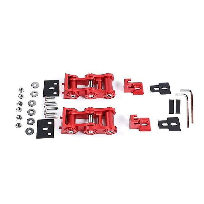 JL Hood Latches, Aluminum Car Hood Catch Set for 2018-2021 JL JLU & 2020-2021 JT ,Red