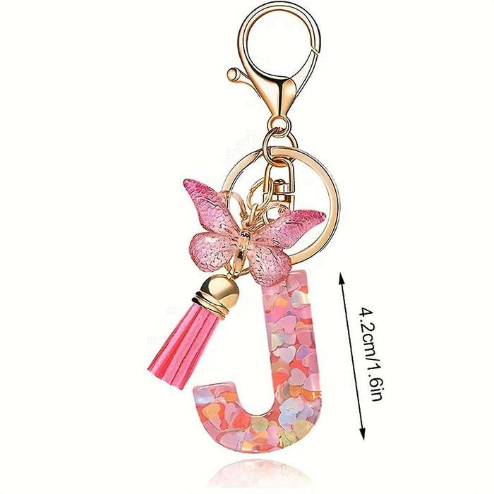 K Type Fashion Pink Letter Key Crystal Epoxy Ladies Pendant