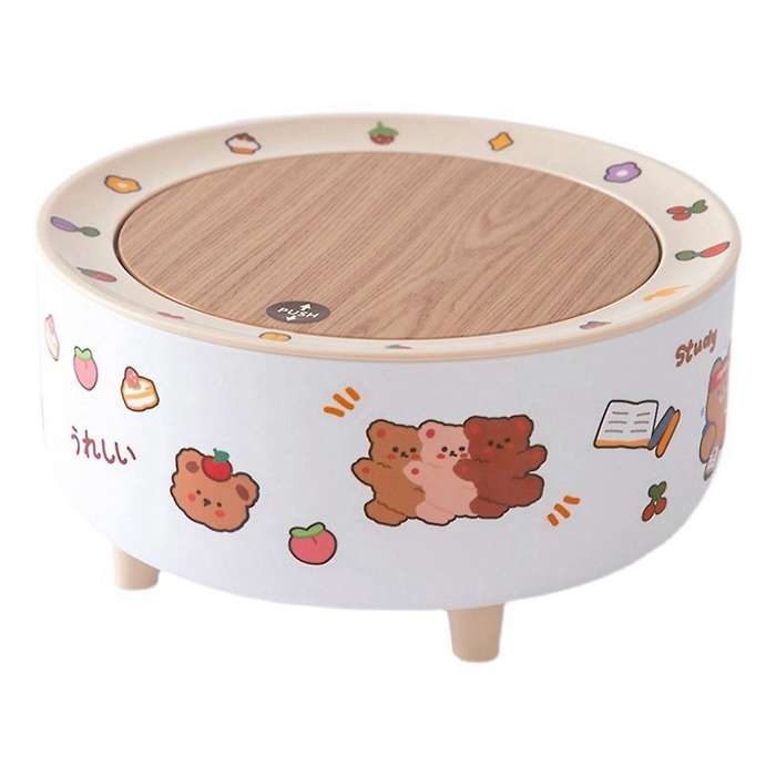 Kawaii Style Desktop Garbage Can Table Cute Mini Cover Storage Box Small Paper Basket on the Desk wi