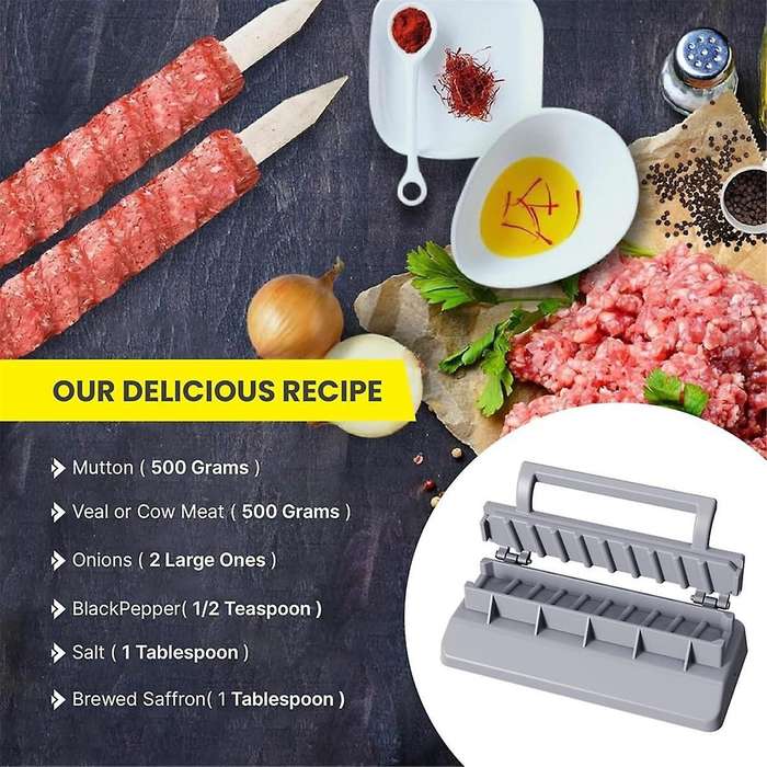 Kebab Maker Manual Kebab Press Kebabs Grilling Outdoor Barbecue Skewers Tools BBQ Grilling Abrasive