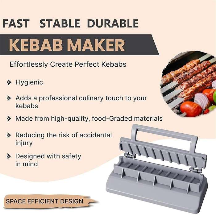 Kebab Maker Manual Kebab Press Kebabs Grilling Outdoor Barbecue Skewers Tools BBQ Grilling Abrasive