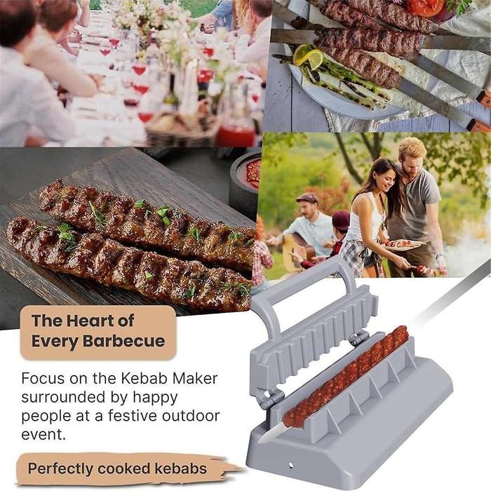 Kebab Maker Manual Kebab Press Kebabs Grilling Outdoor Barbecue Skewers Tools BBQ Grilling Abrasive