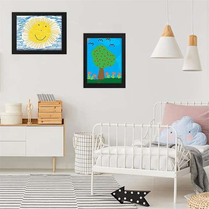 Kids Art Frames, 2 Pack Kids Artwork Frames Changeable, Artwork Display Storage A4 Picture Frames Fr