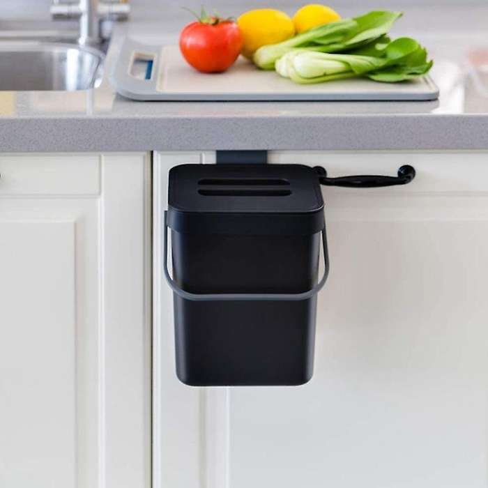 Kitchen Compost Bin for Countertop Or Under Sink Composting, Ndoor Home Trash Can with Removable Ai