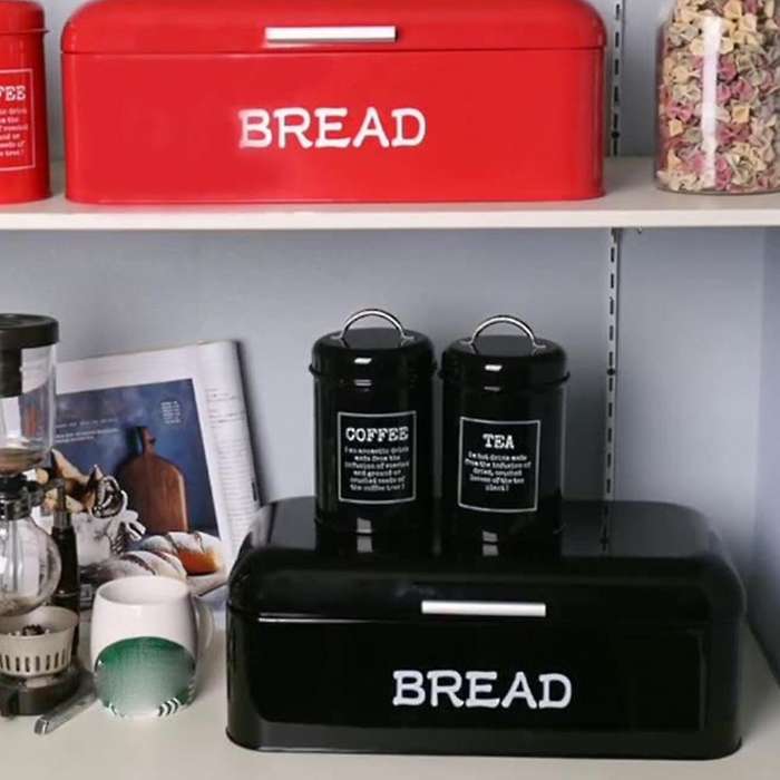 Kitchen Countertop Retro Bread Box Bread Storage Box Baking Storage Bin Dust Box Kitchen Food Storag