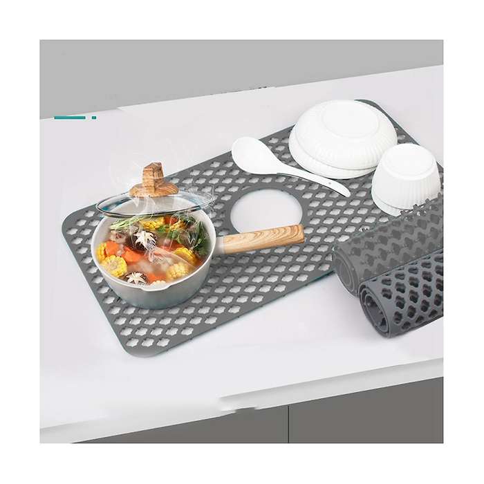 Kitchen Cutout Sink Mat Non- Sink Mat Silicone Sink Protector for Kitchen Sink Heat Resistant Kitch