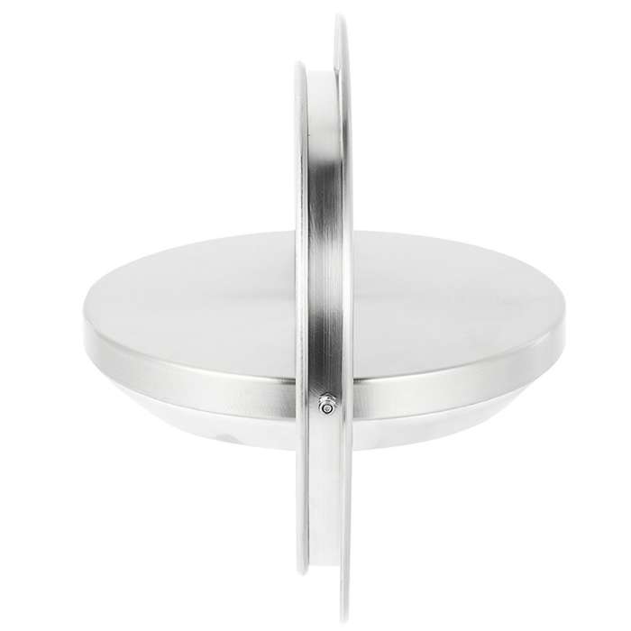 Kitchen Flap Lid Stainless Steel Recessed Built-In Balance Flap Cover Trash Bin Garbage Can Trash L