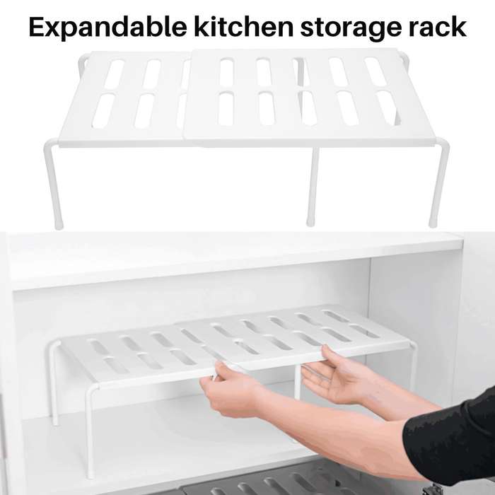 Kitchen Expandable Counter Shelf Organizer Bathroom Under Sink Pantry Desktop Storage Organizer Hol