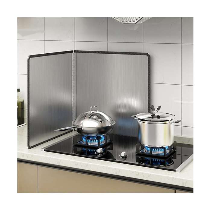Kitchen Gas Stove Baffle Stainless Steel Frying Oil Splashing Protection Splash Proof Baffle Kitchen