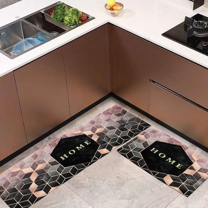 Kitchen Rug Set,Floor Mat for Living Bathroom Mat Printed Kitchen Carpets Long Strip Home Entrance R