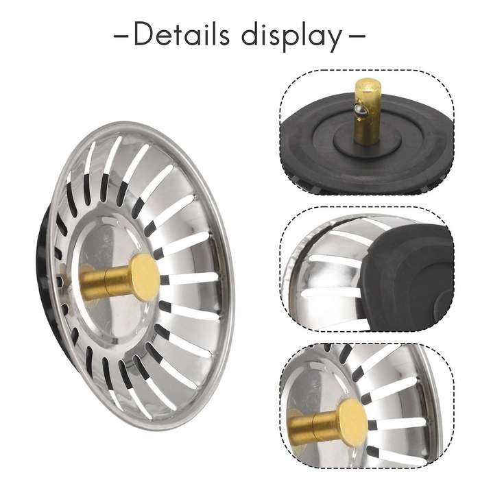 Kitchen Sink Strainer Drainer Draining Waste Plug