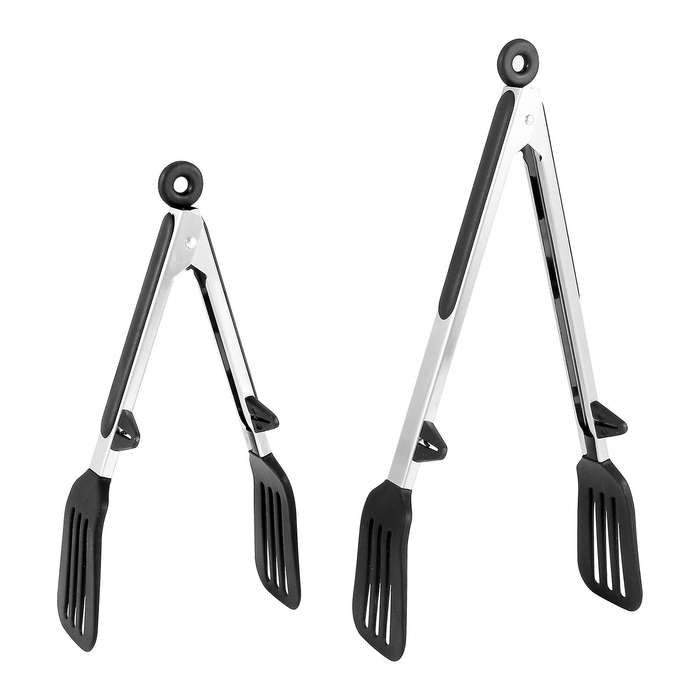 Kitchen Tongs,premium Stainless Steel Cooking Tongs with Silicone Tips, Non-slip Food Tongs for Co