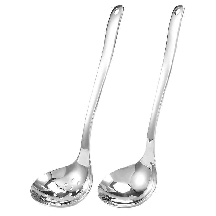 Kitchen Tools Stainless Steel Soup Spoon and Colander Household Thickening Cooking Spoon Kitchen Sco