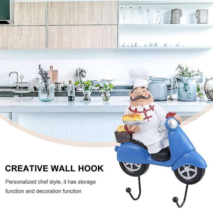 Kitchen Wall Hanging Decoration Kitchen Restaurant Bakery Decoration Chef with Bread Doll Wall Hook