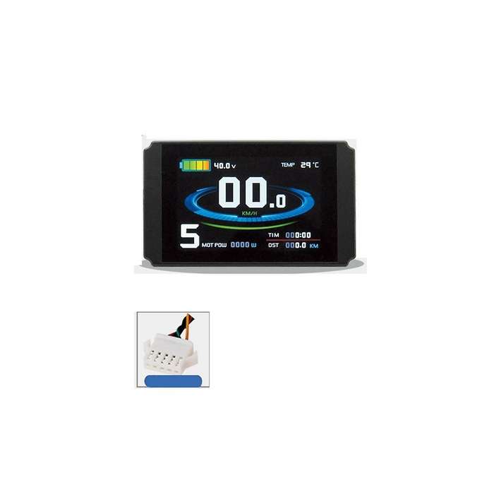 KT Electric Bicycle LCD Display 24V 36V 48V LCD8HU Bicycle Modified Lithium Electric Power with Com